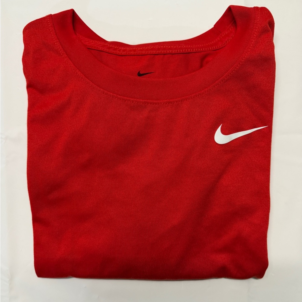 Nike Red Short Sleeve Tee with White Swoosh